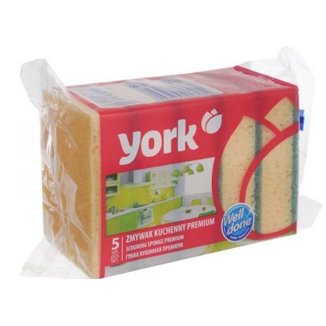 7070 - York ჭურჭლის სარეცხი ღრუბელი Premium 5ცალიანი (10.5x7.5x3 სმ