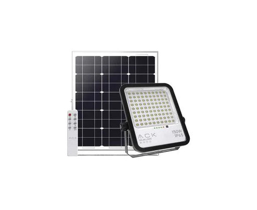 ACK  150W გარე განათება პულტით, მზის ენერგიაზე, მოძრაობის სენსორი  6500 კანდელი IP 65  1650 ლუმენი ზ