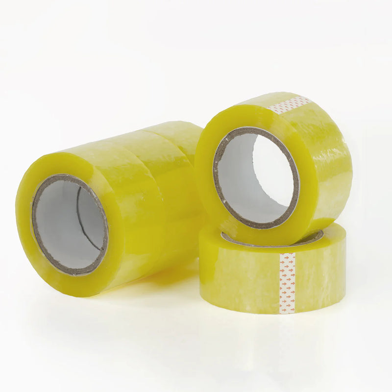 სკოჩი გამჭვირვალე ყვითელი 43მმ/42მკ/200მ Megagold