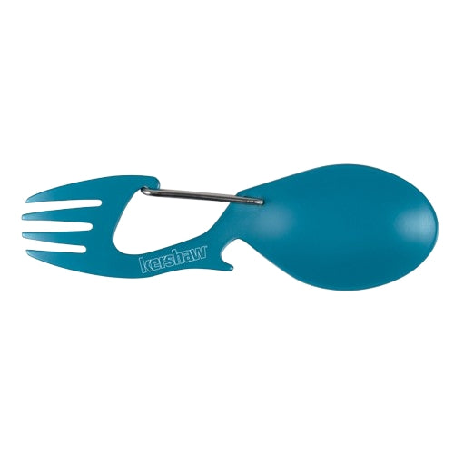 087171052441 სალაშქრო კოვზი Kershaw Ration Teal Spoon/Fork Camping Tool