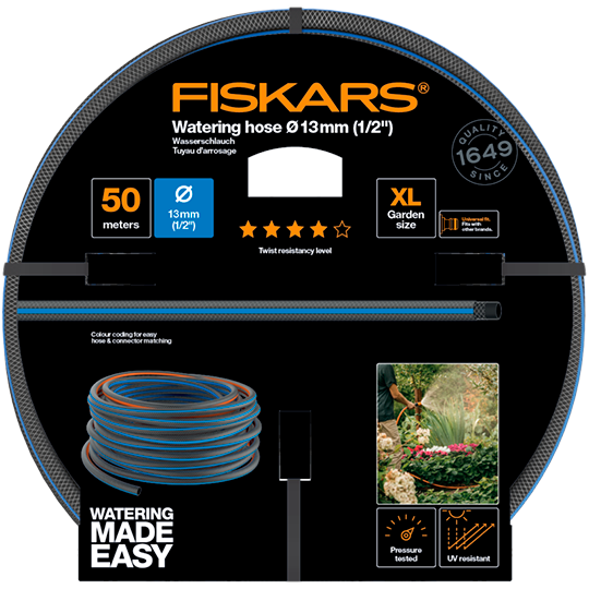 6411501511317 შლანგი Fiskars Watering Hose 13mm (1/2") 50m Q4