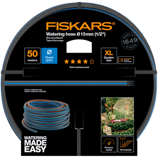 6411501511317 შლანგი Fiskars Watering Hose 13mm (1/2") 50m Q4