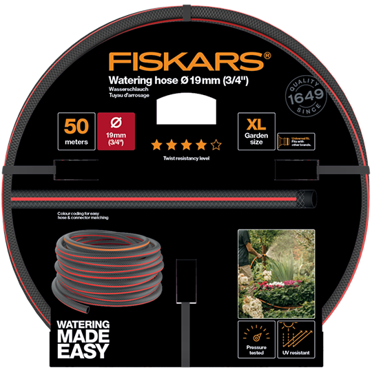 6411501511362 შლანგი Fiskars Watering Hose 19mm (3/4") 50m Q4