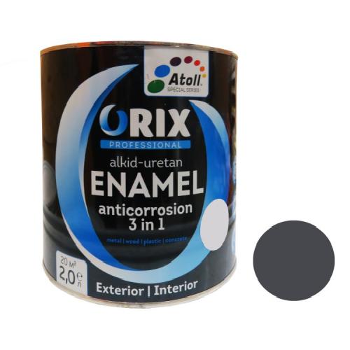 ემალი ანტრაციტი პრიალა ანტიკოროზიული Color ORIX  RAL 7022  0,7 კგ