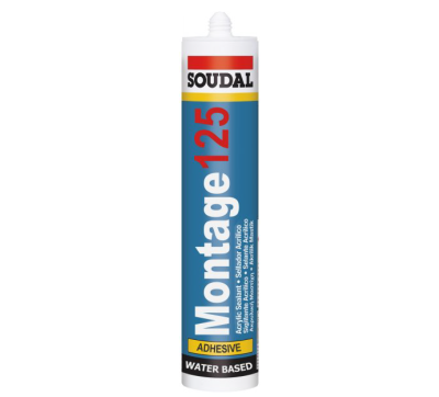 174076 წებო მონტაჟი 310მლ(თეთრი) SOUDAL Montage 125 ADHESIVE 310ml (White)117707