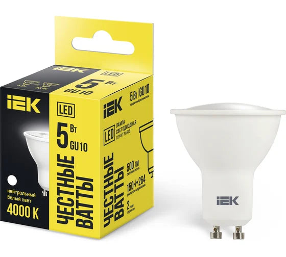 LED ნათურა R63 რეფლექტორი 5W 230V 3000K E27 IEK LLE-R63-5-230-30-E27