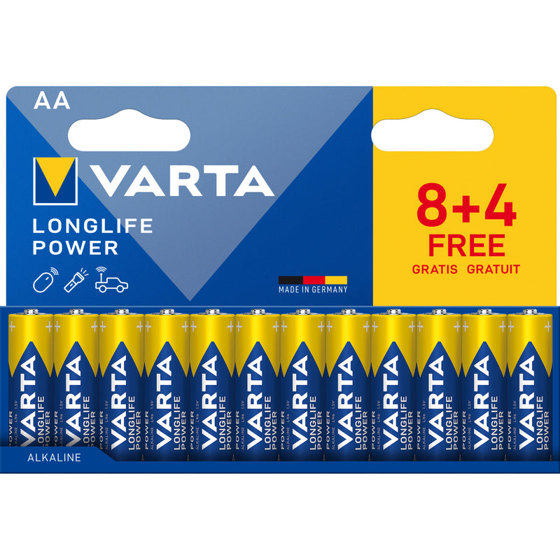 VARTA LONGLIFE POWER AA PACK12 (8+4)