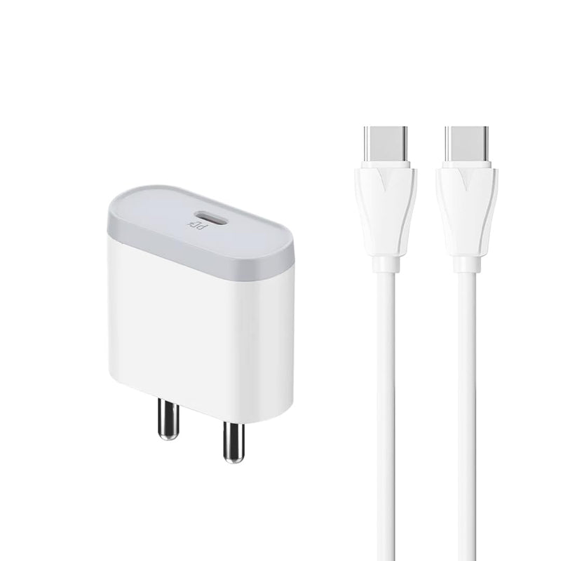 LDNIO დამტენი + კაბელი A1209Q, QC18W Home Charger, Type C US/EU Plug, თეთრი