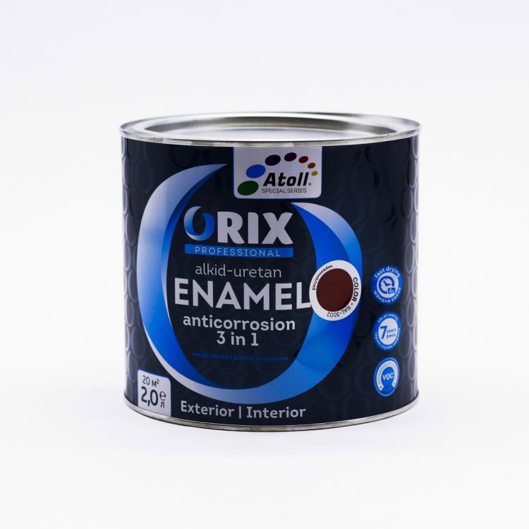 ემალი წითელი ანტიკოროზიული Color ORIX  RAL 3002  2,4 კგ