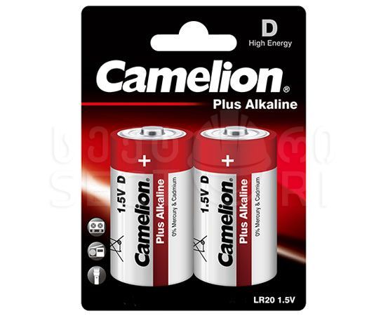 0004 Camelion Plus Alkaline D ელემენტი, 2ც შეკვრა LR20-BP2