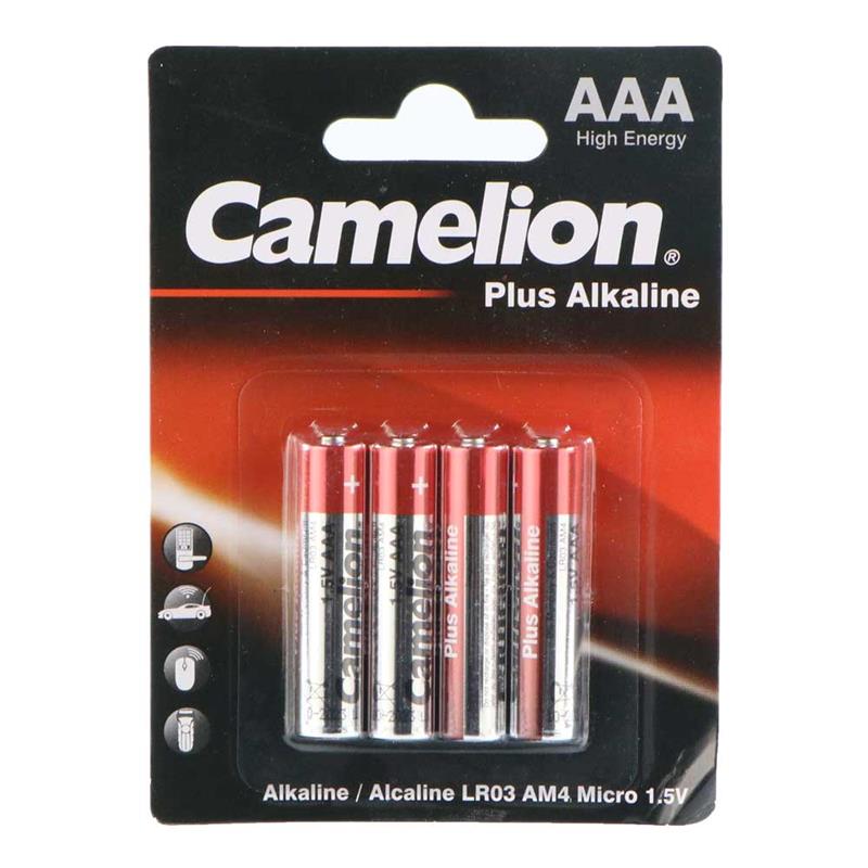 0042 Camelion Plus Alkaline AAA ლემენტი, 4ც შეკვრა LR03-BP4