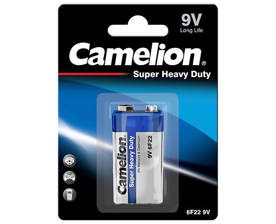 1094 Camelion Super HD ლურჯი 9V ელემენტი, 1ც შეკრა 6F22-BP1B