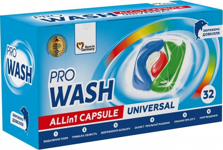 1952-სარეცხი საშუალება კაფსულაში "ProWASH" 32 pcs