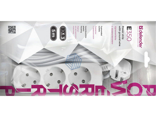 Defender ქსელის ფილტრი E350, 3 ჩასართველით 5,0m