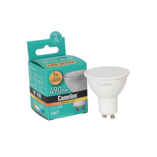 Camelion Energy Saving LED Bulbs LED7-GU10/830/GU10 შეკიდული ჭერის ლედ ნათურა 7 ვატი ე