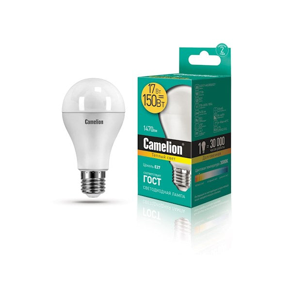 Camelion Led Lamp LED17-A65/830/E27 ნათურა ლედ განათებით ეკონომიური 17 ვატი