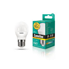 Camelion LED ნათურა Lamp - LED10-G45/830/E27 ნათურა ლედ განათებით ეკონომიური 10 ვატი (ეკვივალენტი 95 ვატის) თბილი ნათება E27 ცოკოლზე