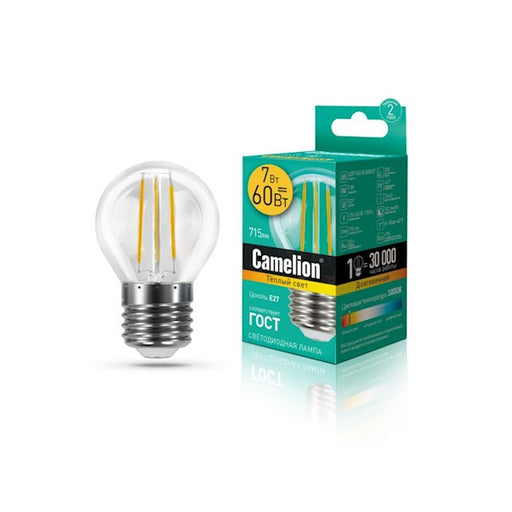 Camelion Led Lamp Filament LED7-G45-FL/830/E27 ფილამენტის დიოდური ნათურა