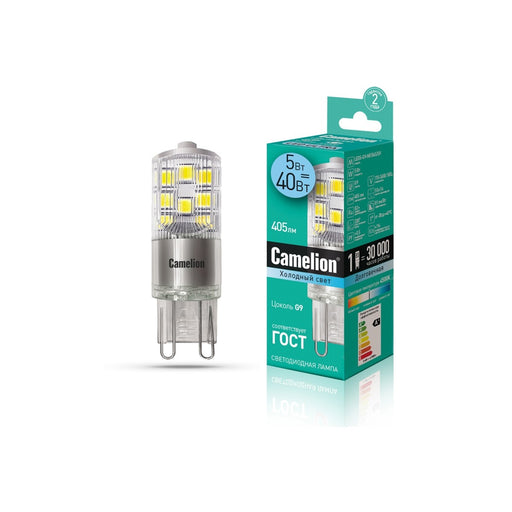 Camelion Led Lamp LED5-G9-NF/845/G9 ლედ ნათურა 5 ვატი ეკვივალენტი 40 ვატის 405 ლუმენი 4500 კანდელი ზ