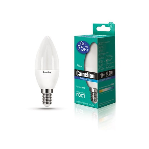 Camelion LED ნათურა Lamp - LED8-CW35/865/E14 ნათურა ლედ განათებით ეკონომიური 8 ვატი