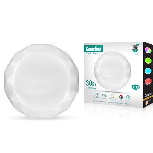 Camelion Smart Home LBS/SH-30/RGBCW/WIF ჭკვიანი სანათი. მართვა Camelion Smart Home სისტემით.