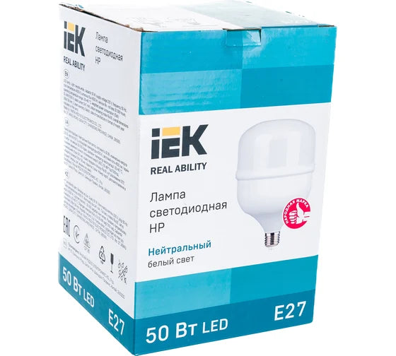 LED ნათურა HP 50W 230V 4000K E27 IEK LLE-HP-50-230-40-E27