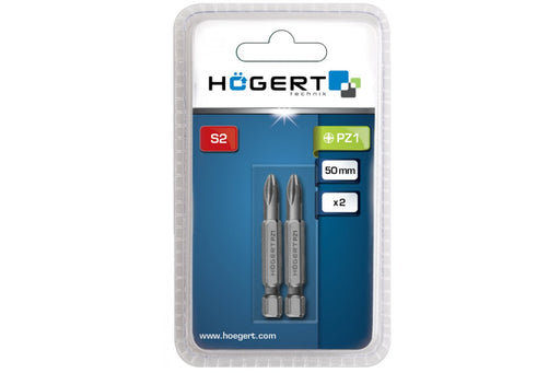 HT1S318 თავაკი სახრახნისის PZ1 50 მმ 2 ცალი Screwdriver bit, PZ1, 50 mm, 2-piece blister (10/100)
