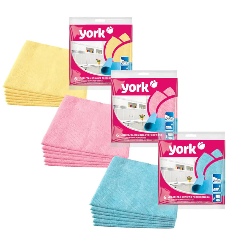 0082 - York სამზარეულოს საწმენდი ტილო პერფორირებული 35 x 35 სმ 6 ც
