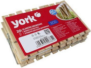 3854 - York ხის სარეცხის სარჭი (შპილკა) "ეკო" 20 ცალიანი