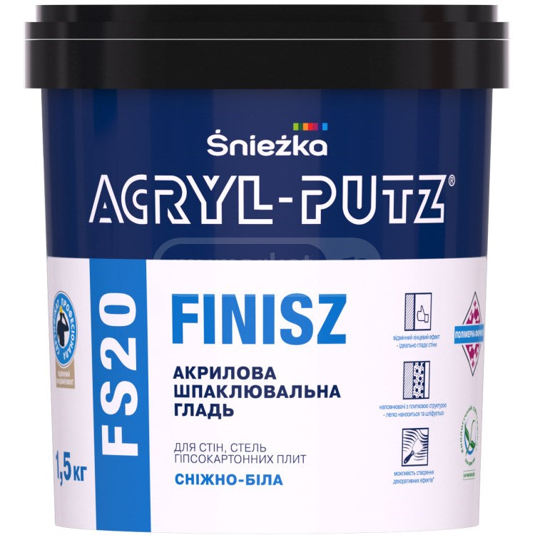 სნეჟ.მზა ფითხი Acryl Putz FS20 ფინიშ 1.5 კგ