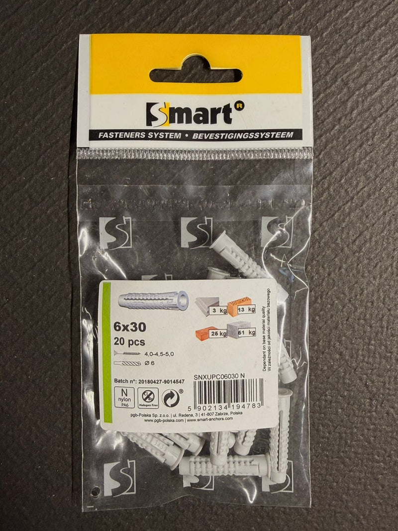 ნეილონის უნივერსალური დუბელი ბლისტ (20) BXUP 6X30