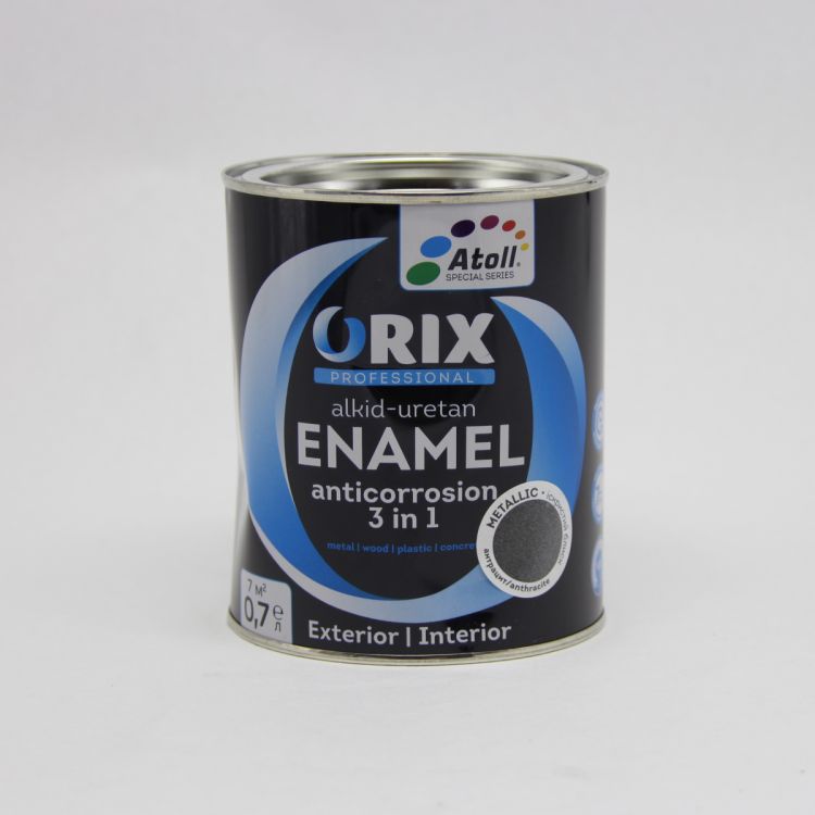 ემალი ანტრაციტი ანტიკოროზიული ORIX METALLIC 0,7 კგ