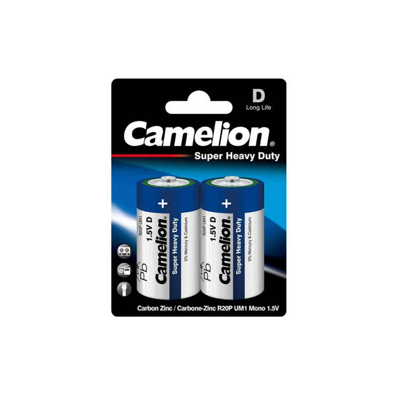 1018 Camelion Super HD ლურჯი D ელემენტი, 2ც შეკრა  R20P-BP2B