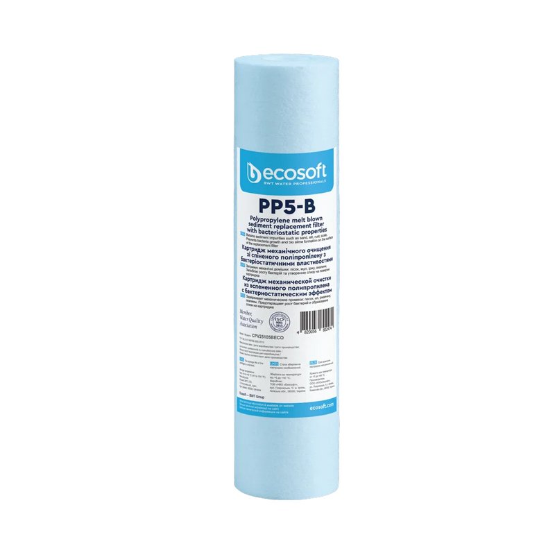 ECS ფილტრის კარტრიჯი / ბაქტერიოსტატიკური / FPV / 2.5″×10″ / 5 mic /