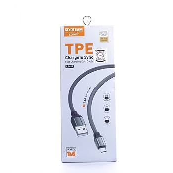 LDNIO მობილურის კაბელი LS441C Grey, USB to Type-C, 2.4A Fast Charge 1M ნაცრისფერი