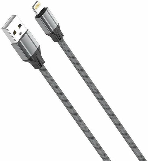 LDNIO მობილურის კაბელი LS441I Grey, 2.4A USB to Lightning, 2.4A Fast Charge, 1M ნაცრისფერი