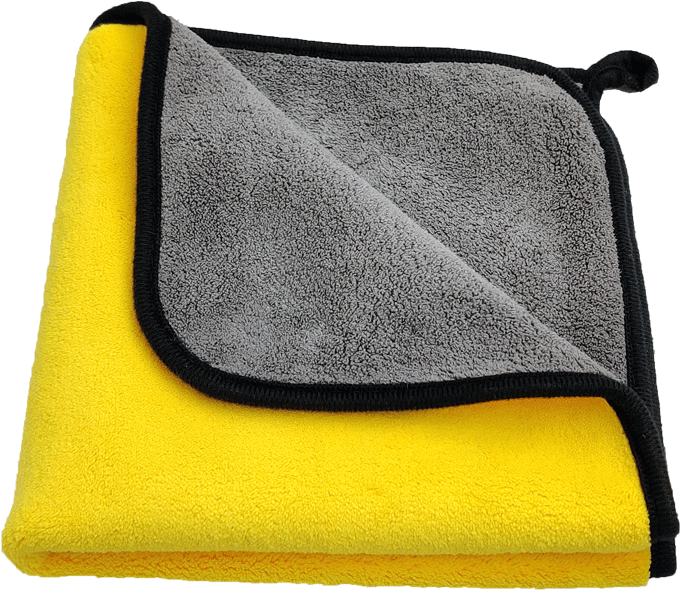 Microfiber Coral Velvet Cloth Yellw+Cool Gray 40*30 73g