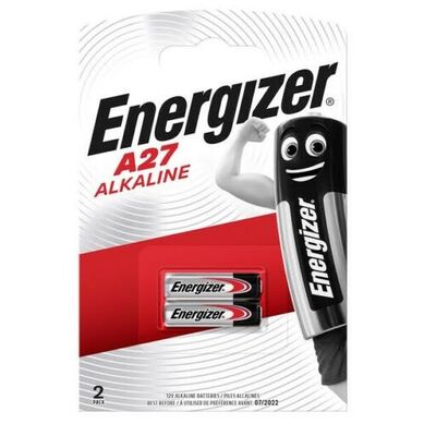3330 Energizer Alkaline A27 ელემენტი, 2ც შეკვრა A27-FSB2 (639333)