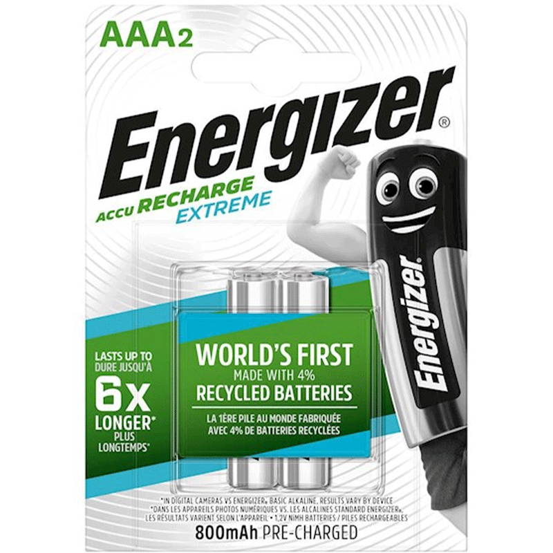 6862 Energizer Extreme AAA 800mAh აკუმულატორი, 2ც შეკრა E300324500