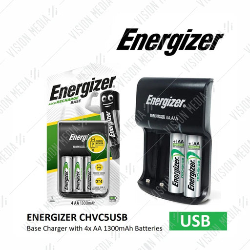 5726 Energizer Base Charger USB BP+4AA CHVC5