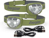 Energizer HDL50 High CRI LED Head torch, 500 Lumen, IPX7 Waterproof, Green Head torch, Hands-free Light