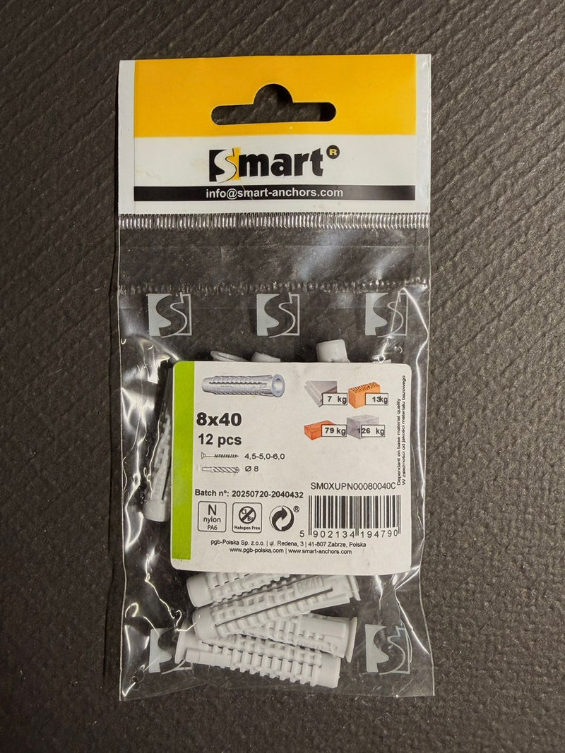 ნეილონის უნივერსალური დუბელი ბლისტ (12) BXUP 8X40
