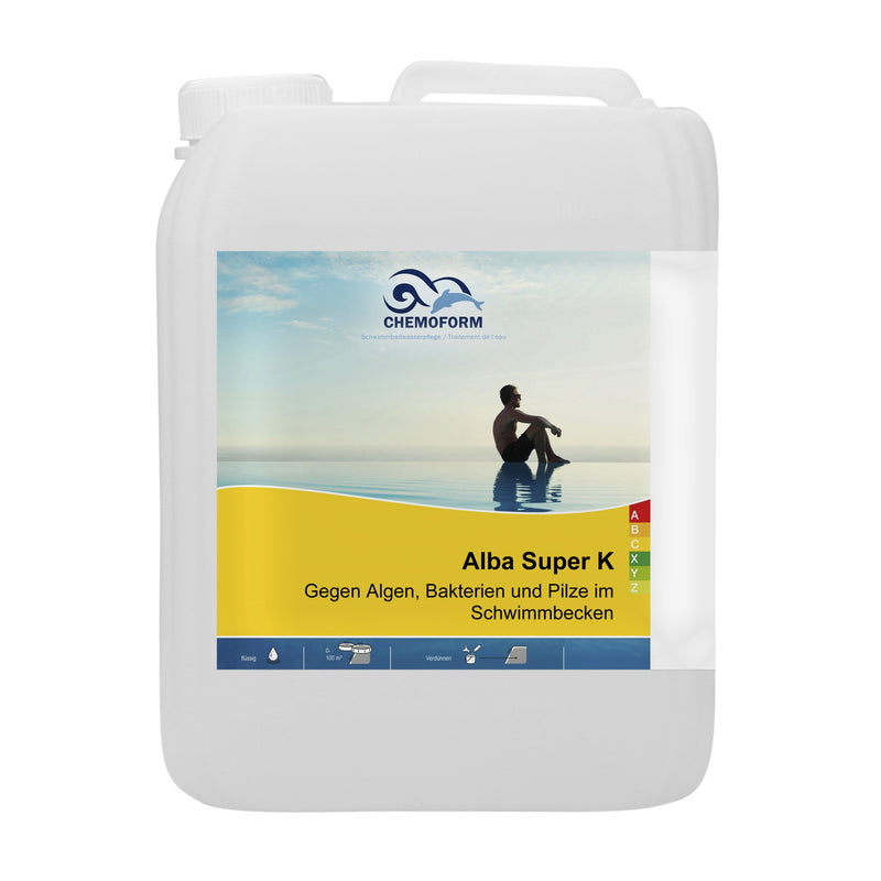 აუზის ქიმია - CHM / ალგეციდი / თხევადი / AlbaSuperK / Ammonium compound / 5kg /