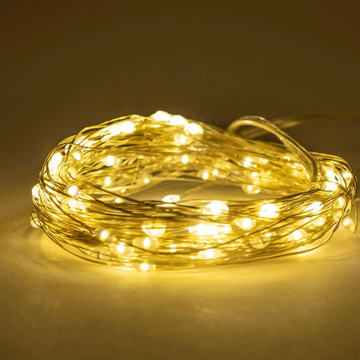 ACK 10MT 100LED 3000K silver AS90-00990
