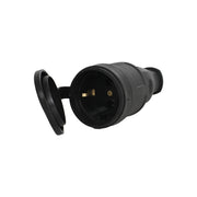 ByLion KDP კაუჩუკის ელექტროჩანგლის ბუდე, IP44, 16A, შავი