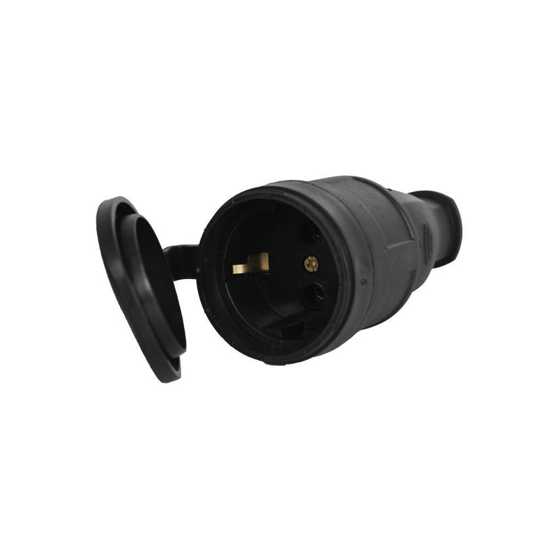 ByLion KDP კაუჩუკის ელექტროჩანგლის ბუდე, IP44, 16A, შავი