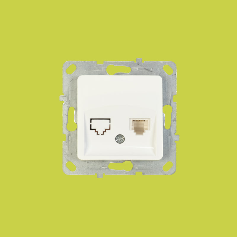 Almera WEST SİNGLE DATASOCKET (Cat5e) 93012110 როზეტი (CAT5E) - მონაცემთა გადაცემის, თეთრი