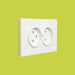 Almera WEST DOUBLE SOCKET 93013202 2 განყოფილებიანი როზეტი, თეთრი 16A 250V