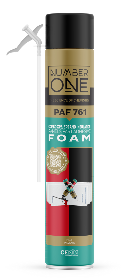 NUMBER ONE PUX 761 ჭკვიანი ქაფი XPS EPS AND INSULATION PANELS FAST ADHESIVE FOAM 750 ML 840 GR COMBO