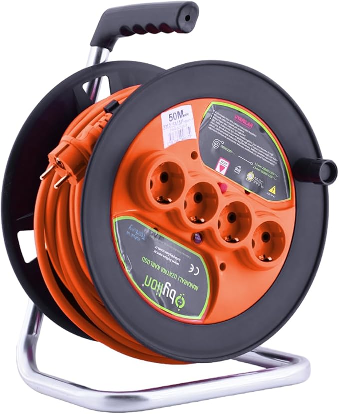 Bylion CR-P-5025 (PMP-50325-F) პროფეს. დამაგრძელ. ბარაბანი, 50 მ. 4 გან. 2 ფაზ. 3G2,5mm2 4X2P+E IP44